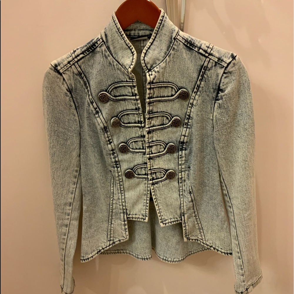 💖EUC💖 Allen B Military Style Denim Jacket S